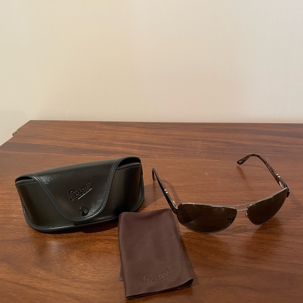 Persol aviator style polarized sunglasses